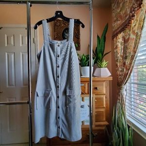 Polagram Light Blue/Gray Overall Jumper Dress